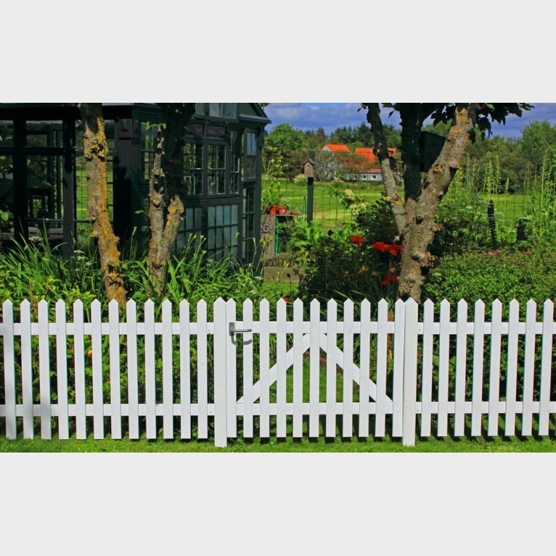 Skagen stakit lux enkeltlge hvid 100x80cm (BxH)