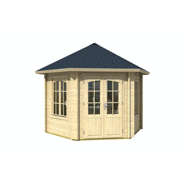 Rungsted 6-kantet pavillon p 7,5m2 inkl. 2 vinduer