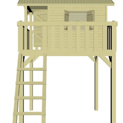 Slvklasse: Maxi legehus p stolper 1,8m2 + terrasse