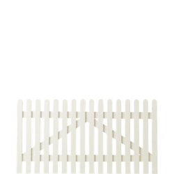 Retro bred stakitlge i hvid 150x80cm (BxH)