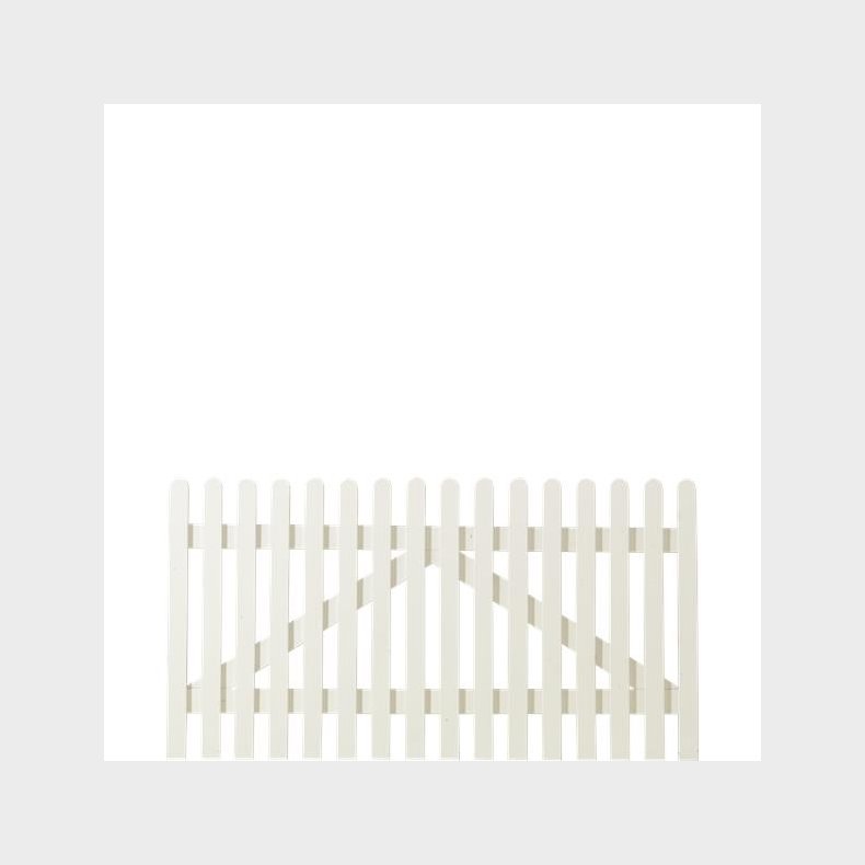 Retro bred stakitlge 150x80cm i hvid