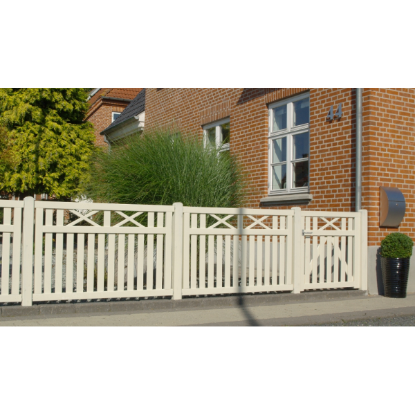 Vinesse forhavehegn i hvid 150x96cm (BxH)