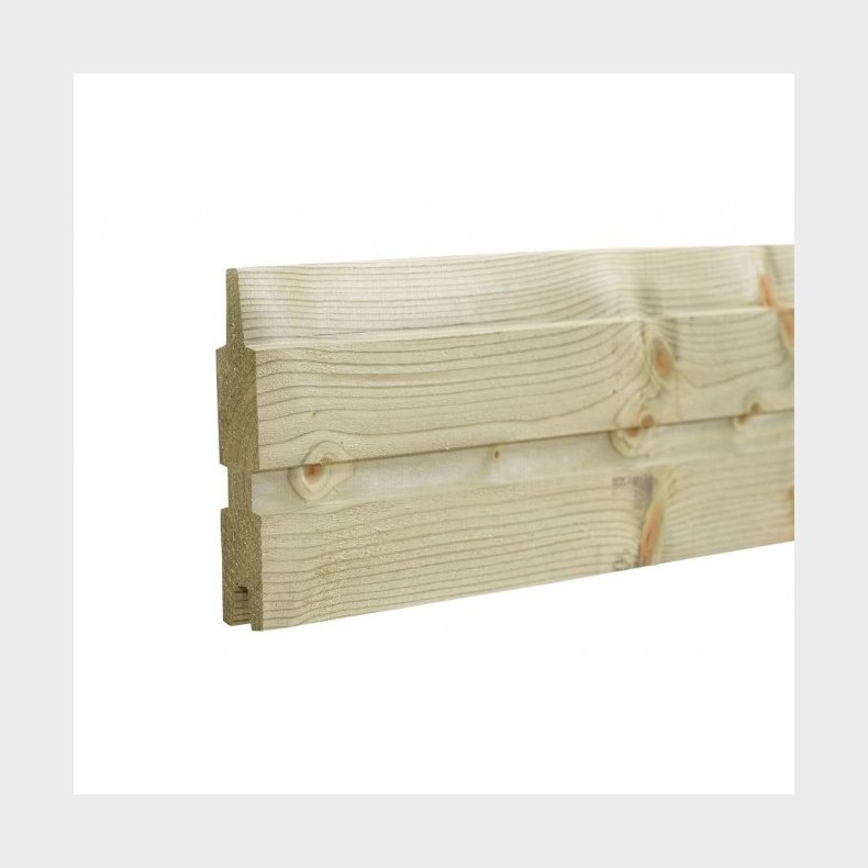 Plank profilbrt trykimprgneret - 25x140mm - lngde 177cm