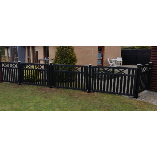 Vinesse sort forhavehegn 150x96cm (BxH)