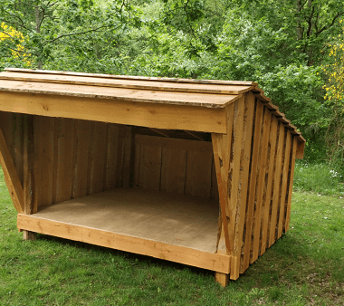 Shelter 4 person i lærk (shelter model)