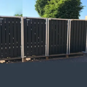 Hide Wood Black skraldespandsskjuler til 4 x 240L  eksklusiv og funktionel affaldslsning