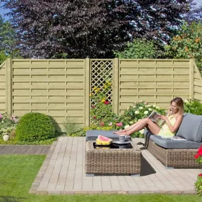 180x180cm Premium Lamelhegn model Toftlund