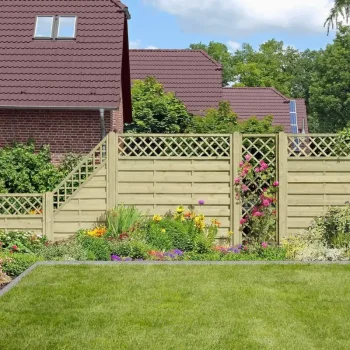 Lamelhegn med espalier model Toftlund 180x180cm (BxH) (24 stk.)