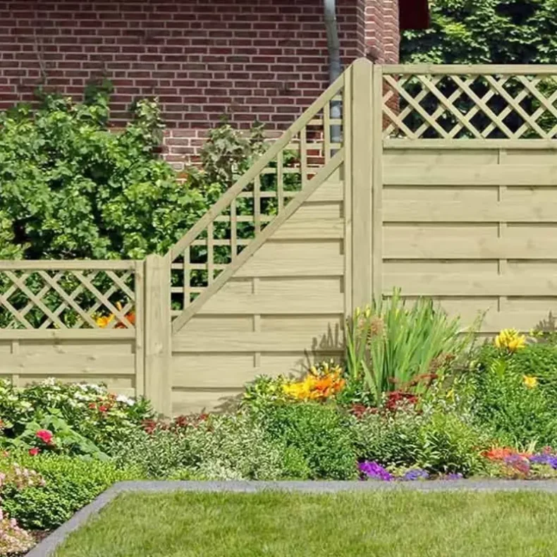 Lamelhegn 90x180/90 cm med espalier - model Toftlund