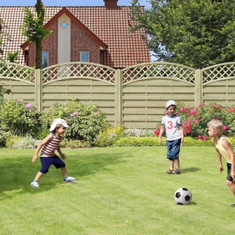 Lamelhegn 180 x 160 med bue op - model Kiel 