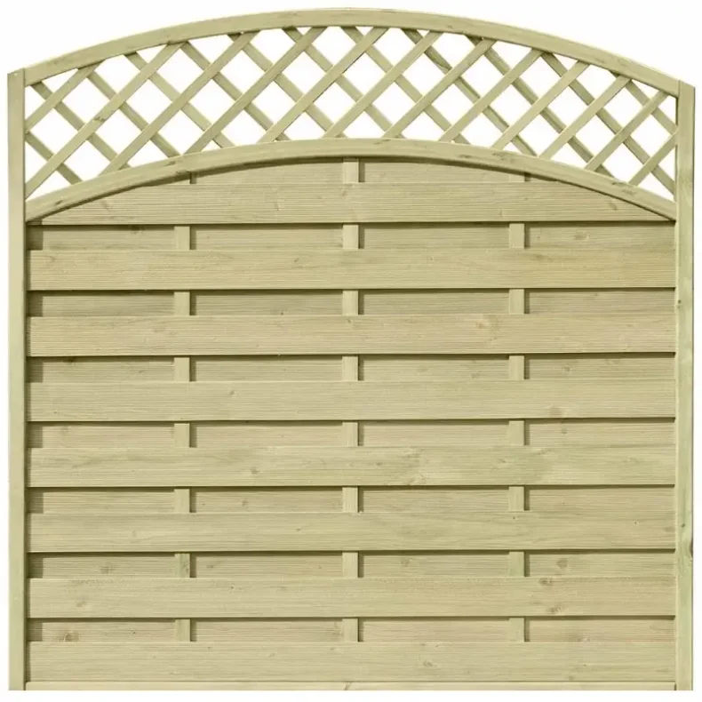 Lamelhegn 180x180/160 cm med bue opad - model Kiel 