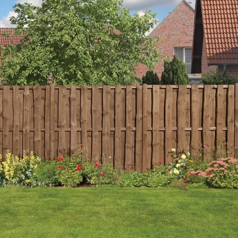 Kalmar lodret plankevrk 90x180cm i brun trykimprgnering - model Skibby