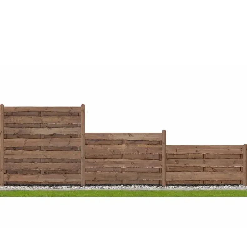 Kalmar lodret plankevrk 120x180cm i brun trykimprgnering - model Skibby