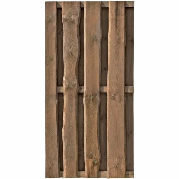 Kalmar lodret plankevrk i brun trykimprgnering model "Skibby" 90x180cm (BxH)