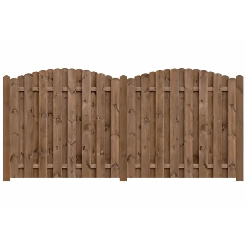 Plankevrk med bue model Assens i brun trykimprgneret 90x180/160cm (BxH)