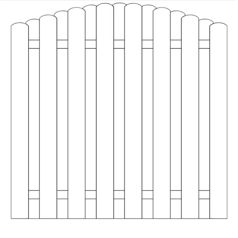 Plankevrk med bue model Assens i brun trykimprgneret 180x180/160cm (BxH)