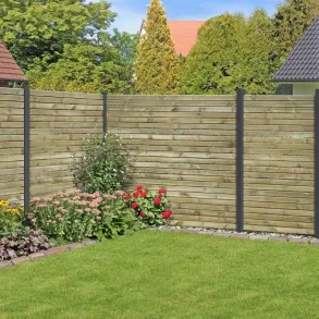 Malta hegn i gr�n trykimpr�gneret 180x180cm (BxH)