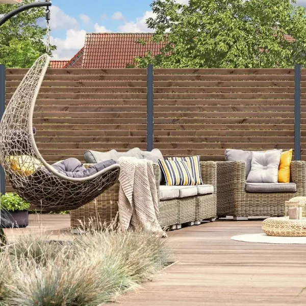 Malta hegn i brun trykimpręgneret 180x180cm (BxH)