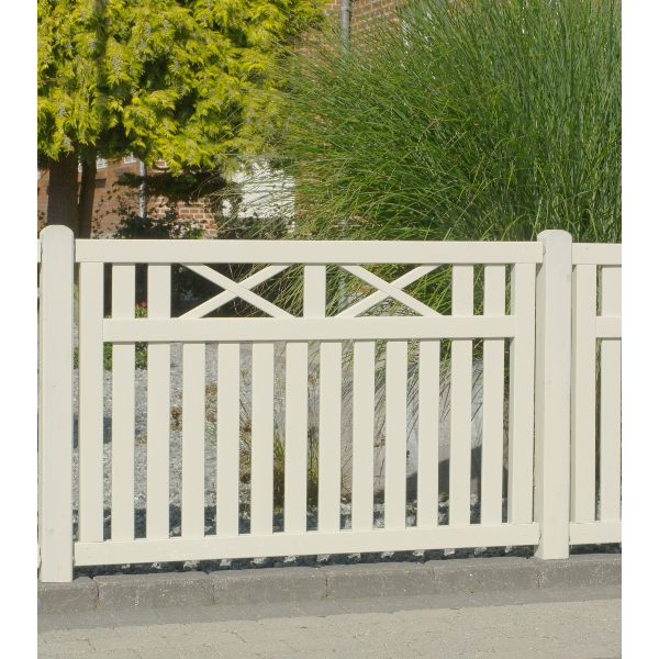 Vinesse forhavehegn i hvid 150x96cm (BxH)