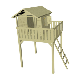 Slvklasse: Maxi legehus p stolper 1,8m2 + terrasse