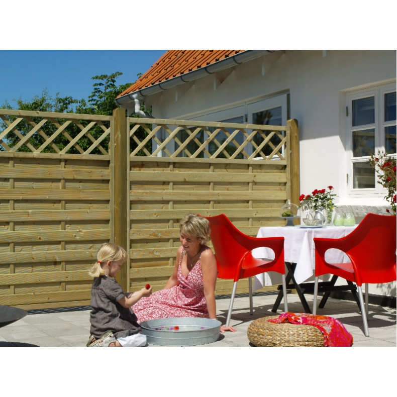 Lamelhegn med espalier 180x120cm - model PLUS Bergen