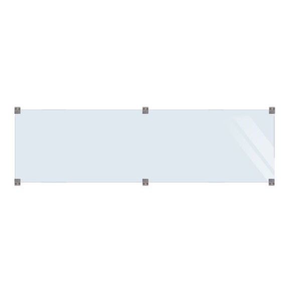 Glashegn inklusiv glasbeslag 55,4x176cm (BxH)