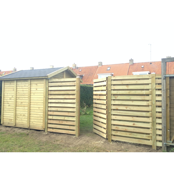 Plankevrkdr vandret tilpasset hegnet (prisen glder kun ved montage)