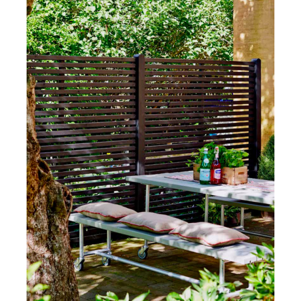 Tokyo jalousihegn grundmalet sort 180x140cm (BxH)