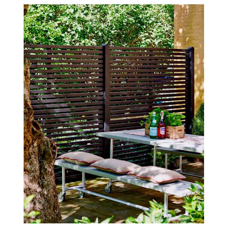 Tokyo jalousihegn grundmalet sort 180x140cm (BxH)