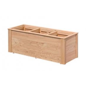 Hjbed / blomsterkasse i lrk med 3 rum model 