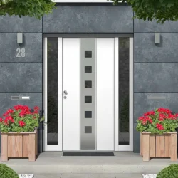 Blomsterkasse model "Kleo 1" i lrk 38x38x30cm (BxDxH)