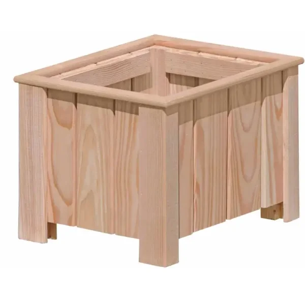 Blomsterkasse model "Kleo 1" i lrk 38x38x30cm (BxDxH)