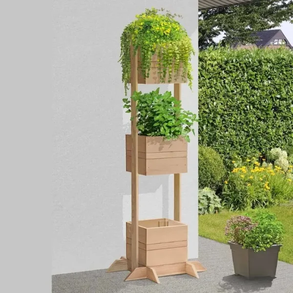 Super smart blomsterkasse-stativ i lrk model "Elin" 3x15L