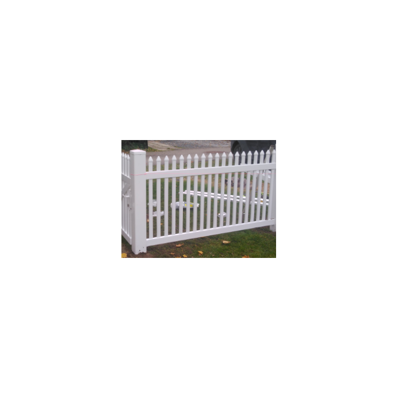 Skagen plastik hegn med lige smalle stave i 180x100cm