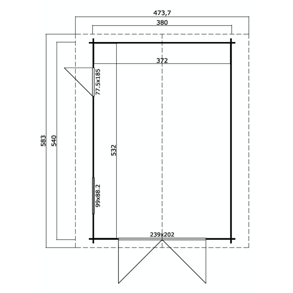 Jelling garage p 19,8m2
