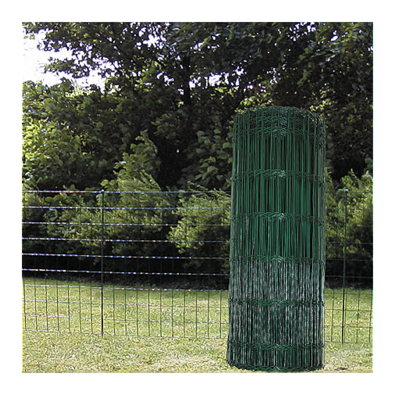 1x Havehegn plastbelagt x cm, GRØNT højde x 10meter - Grøn plastbelagt trådhegn 5x10cm FENCE-LINE.DK A/S