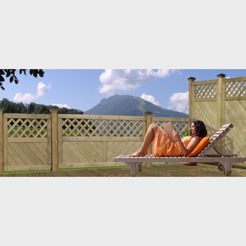 Lugano hegn med espalier 180x90cm (BxH)