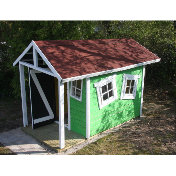 FRDIG SAMLET:Slvklasse: Crazy Andy trlegehus  3,6m2 inkl. udhng