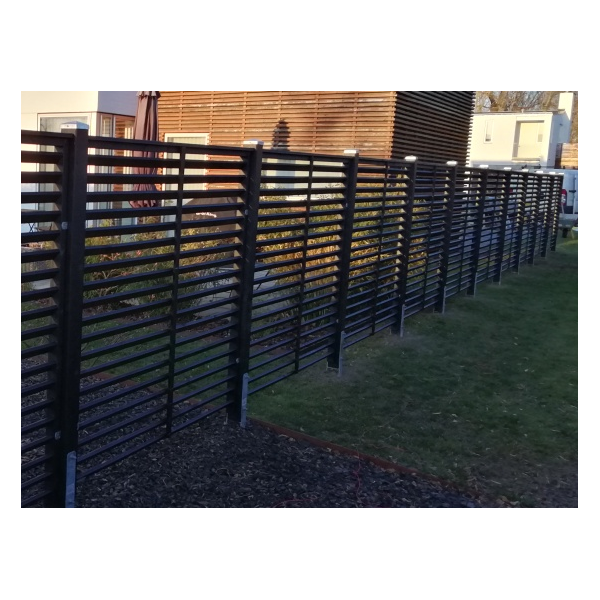 Kyoto hegn i grundmalet sort 160x160cm (BxH)