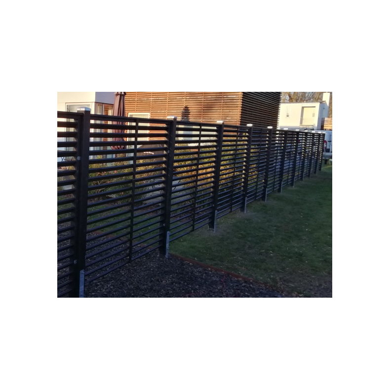 Kyoto hegn i grundmalet sort 160x160cm (BxH)