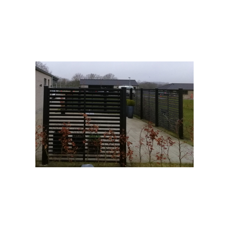 Kyoto hegn i grundmalet sort 160x160cm (BxH)