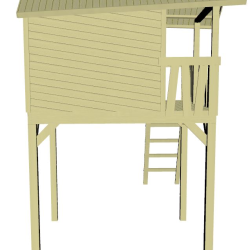 Slvklasse: Crazy Maxi trlegehus p stolper 1,8m2 + terrasse