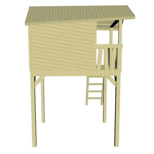 Slvklasse: Crazy Maxi trlegehus p stolper 1,8m2 + terrasse