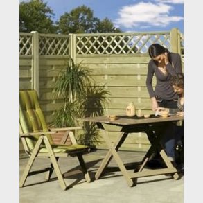 Lamelhegn 90x180 cm med espalier - model Toftlund 