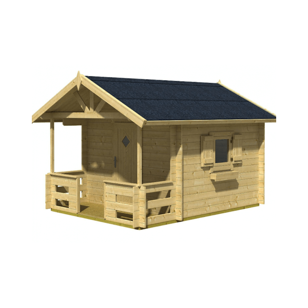 Platinklasse: Signe legehus p 4,4m2 med vinduer og terrasse