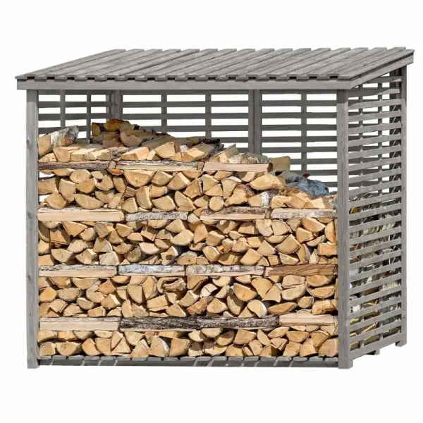 Brndeskur model 6 stor  i gr trykimprgneret tr