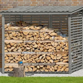 Brndeskur model 6 stor  i gr trykimprgneret tr