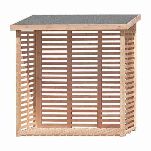 Brndeskur model 4 i lrk  eksklusiv, naturlig og holdbar opbevaring til brnde