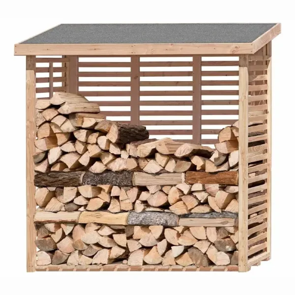 Brndeskur model 4 i lrk  eksklusiv, naturlig og holdbar opbevaring til brnde