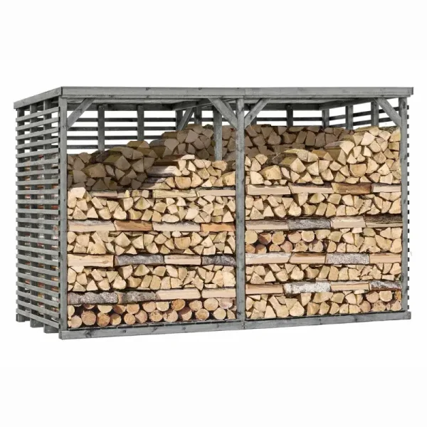 Brndeskur model GIGA  ekstra stort brndeskur i gr trykimprgneret tr